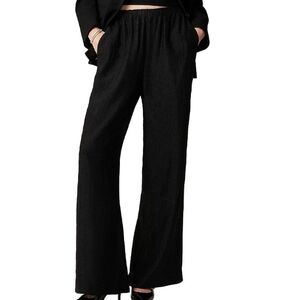 J. Crew Black Stratus Textured Satin Women's Pants 100% Acetate